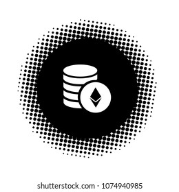 Ethereum icon. Vector illustration