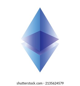 Ethereum logo coin. Ethereum symbol  coin cryptocurrency flat design EPS 10 vector illustration editable