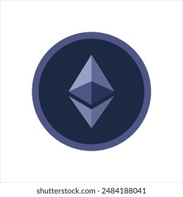 Logo de Ethereum para criptomonedas y blockchain