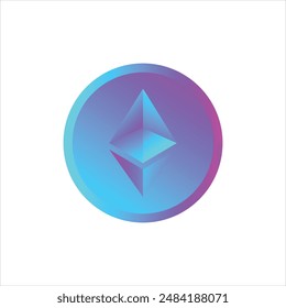 Ethereum Logo for Cryptocurrency and Blockchain