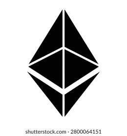 Ethereum logo symbol cryptocurrency icon on white background