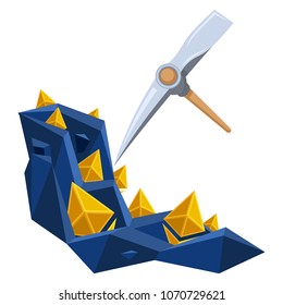 Ethereum mining vector illustration.