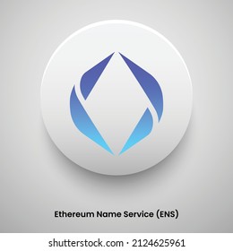 Ethereum Name Service ENS cryptocurrency logo symbol vector illustration template Can be used in Banners, posters, icons, stickers, badges, labels and print designs.