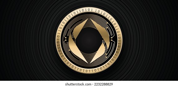 Ethereum Name Service ENS cryptocurrency coin logo vector banner 
