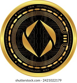 ethereum name service-ens coin vector illustrations. 3d illustration