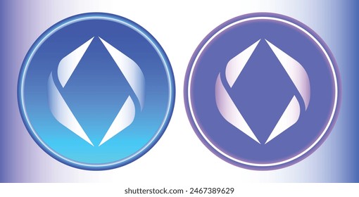 ethereum name service-ens cryptocurrency logos on abstract background. 3d illustrations.