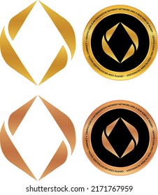 Ethereum Name Service-ens virtual currency vector illustrations. 3d illustrations.
