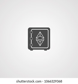 Ethereum on the safe icon