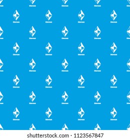 Ethereum pattern vector seamless blue repeat for any use