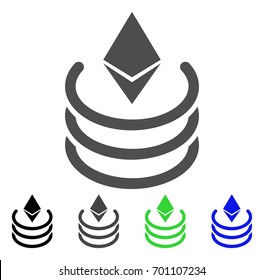 Ethereum Portal flat vector icon. Colored ethereum portal, gray, black, blue, green icon versions. Flat icon style for application design.