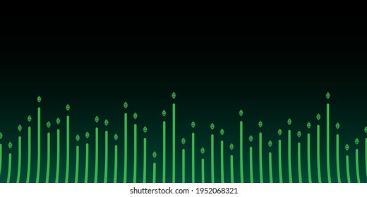 Ethereum price up concept in flat design, Cryptocurrency vector illustration, Cryptocurrency background image.