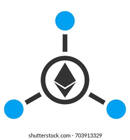 Ethereum Relations flat vector pictograph for application and web design.