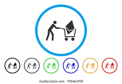 Ethereum Shopping Cart flat vector pictogram for application and web design.