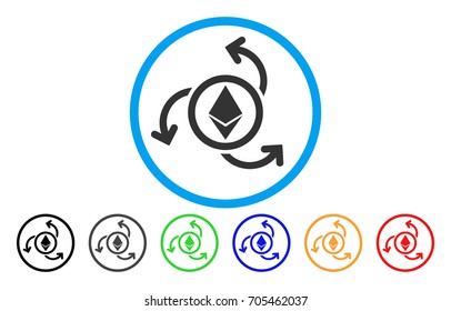 Ethereum Source Swirl flat vector illustration for application and web design.