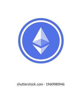 Ethereum symbol in flat design. Vector
