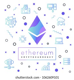 Ethereum symbol vector 