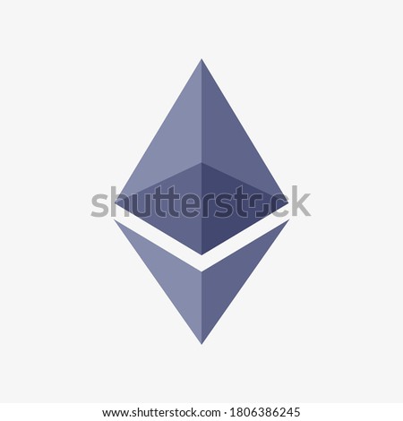 Ethereum Symbol. Vector illustration. ETH logo. Cryptocurrency. 
