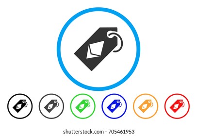 Ethereum Tag flat vector illustration for application and web design.