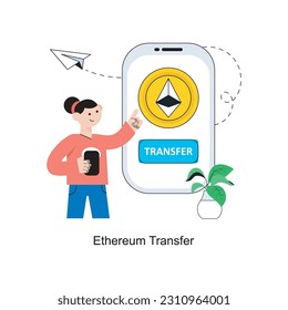 Ilustración del vector de diseño de estilo plano de transferencia de etéreo. Ilustración de acciones