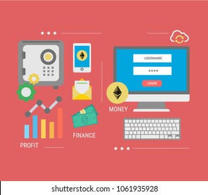 Ethereum vector concept