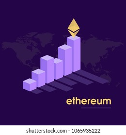 Ethereum vector concept illustration