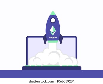 Ethereum vector concept illustration