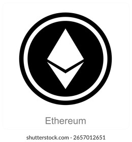Konzeption von Ethereum-Vektorsymbol