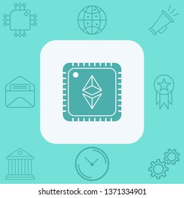 Ethereum vector icon sign symbol