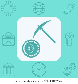 Ethereum vector icon sign symbol