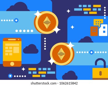 Ethereum vector illustration