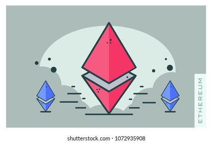 Ethereum vector illustration.