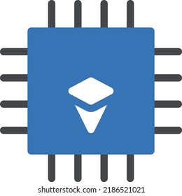 Ethereum Vector illustration on a transparent background.Premium quality symbols.Glyphs vector icon for concept and graphic design.
