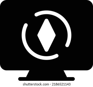Ethereum Vector illustration on a transparent background.Premium quality symbols.Glyphs vector icon for concept and graphic design.