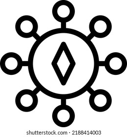 Ethereum Vector illustration on a transparent background.Premium quality symmbols.Stroke vector icons for concept and graphic design.