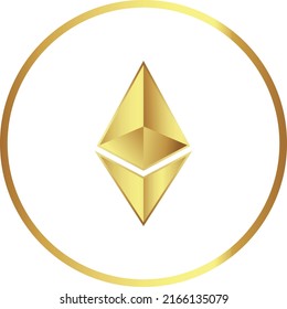ethereum virtual currency logo. vector illustrations. 3d illustrations.