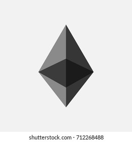 Ethereum virtual currency logo vector icon eps 10.