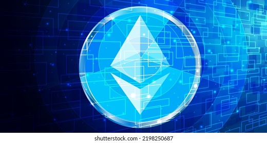 Ethereum virtual currency mark background