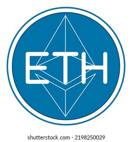 Ethereum virtual currency mark icon