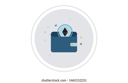 Ethereum wallet vector icon - vector