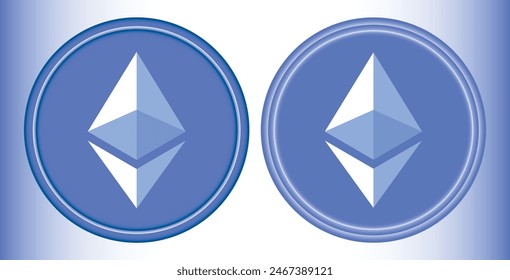logotipos de criptomonedas ethereum-eth en fondo abstracto. ilustraciones 3d.