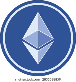ethereum-eth cryptocurrency logos on abstract background. 3d illustrations.