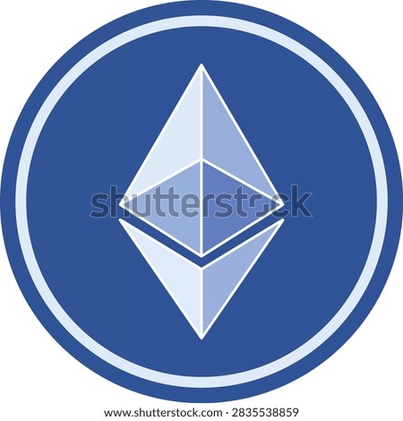ethereum-eth cryptocurrency logos on abstract background. 3d illustrations.