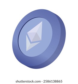 Etherium coin design crypto icon