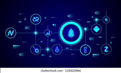 Etherium coin icon. From crypto set