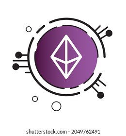etherium  icon cryptocurrency icon eps10