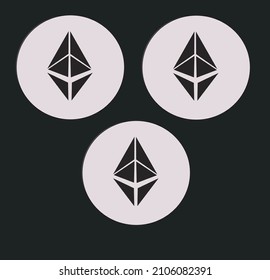 Etherium icon sign payment symbol. Cryptocurrency logo.
