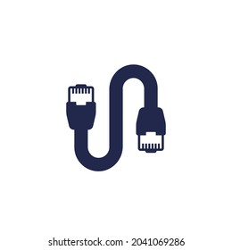 icono de cable ethernet, rj45 plugs
