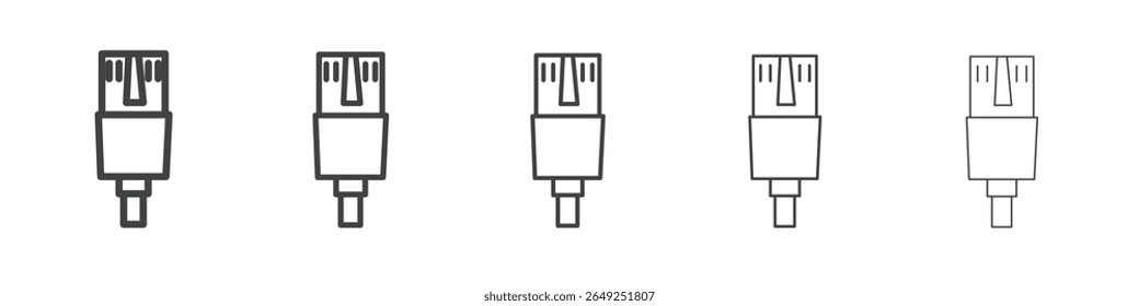 ethernet cable icon simple illustration collection symbol