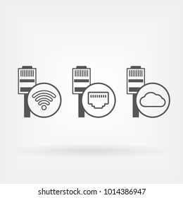 Ethernet connection icons