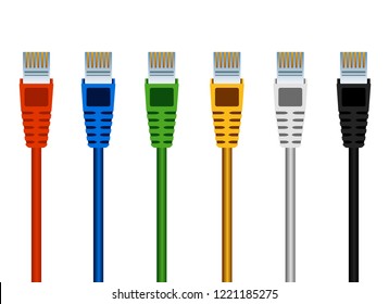  Ethernet Connector with Cable graphic vector